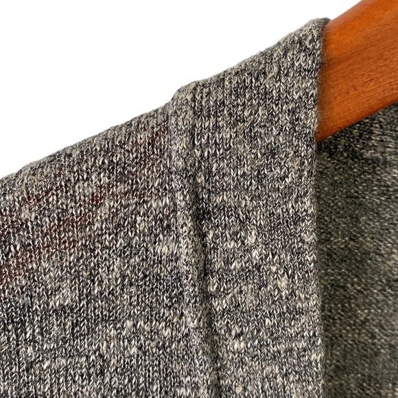 Vince Viscose Linen Longline Button Front Gray Cardigan Pockets Long Sleeves - Picture 4 of 16